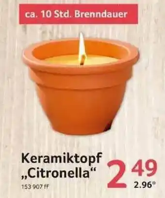 Selgros Keramiktopf „citronella” Angebot