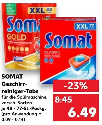 Kaufland Somat Geschirreiniger Tabs 48-77 St. Packg. Angebot