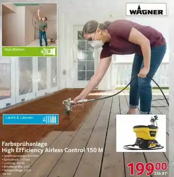 Selgros Wagner Farbsprühanlage High Efficiency Airless Control 150m Angebot