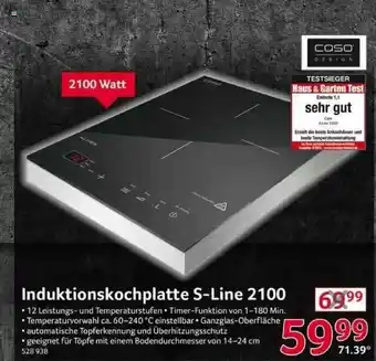 Selgros Caso Design Induktionskochplatte S-line 2100 Angebot