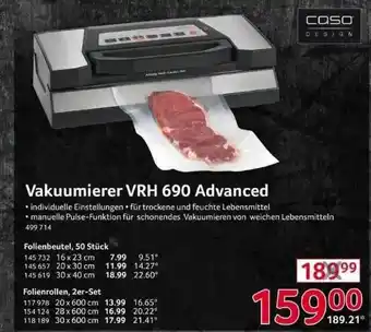 Selgros Caso Design Vakuumierer Vrh 690 Advanced Angebot