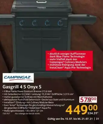 Selgros Campinggaz Grasgrill 4 A Onyx S Angebot