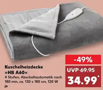 Kaufland Medisana Kuschelheizdecke HB A60 Angebot