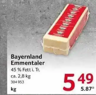 Selgros Bayernland Emmentaler Angebot