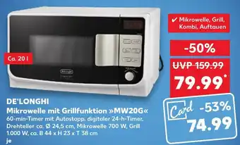 Kaufland De'Longhi Mikrowelle mit Grillfunktion ,,MW20G" Angebot