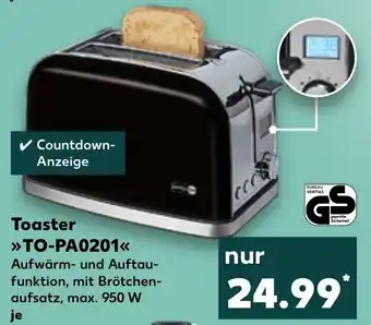 Kaufland Switch On Toaster TO-PA0201 Angebot