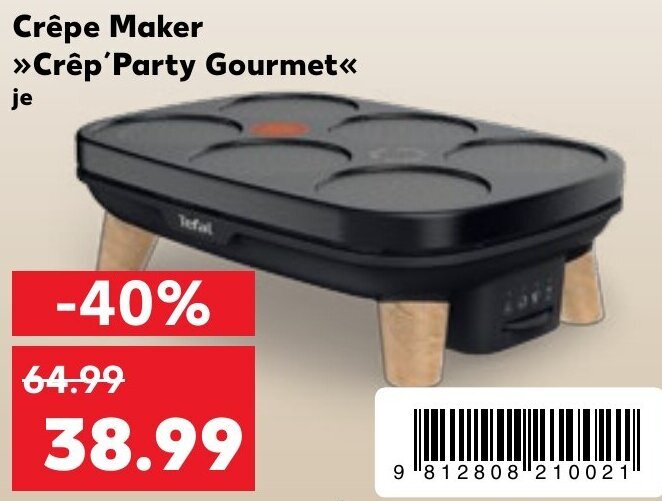 Tefal Crêpe Maker ,,Crêp'Party Gourmet" Angebot bei Kaufland