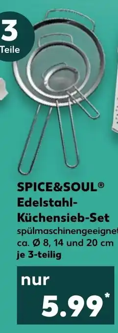 Kaufland Spice&Soul Edelstahl Küchensieb Set Angebot