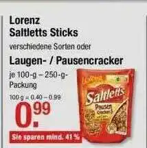 V Markt Lorenz Saltletts Sticks Oder Laugen- Pausencracker Angebot