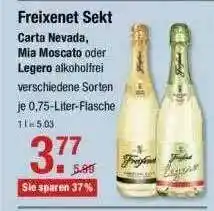 V Markt Freixenet Sekt Carta Nevada, Mia Moscato Oder Legero Angebot