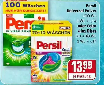 REWE Persil Universal Pulver Oder Color 4in1 Discs Angebot