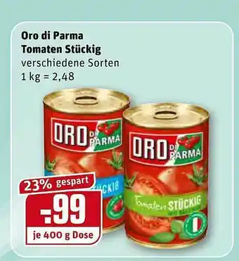 REWE Oro Di Parma Tomaten Stückig Angebot