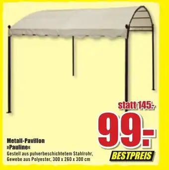 B1 Discount Baumarkt Metall Pavillon Pauline Angebot