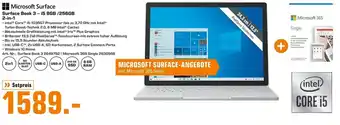 Saturn Microsoft Surface Book 3-i5 8GB / 256GB 2in1 Angebot