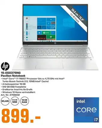 Saturn hp 15-EG0375NG Pavilion Notebook Angebot