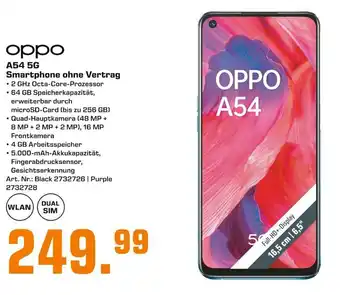 Saturn Oppo A54 5G Smartphone ohne Vertrag Angebot