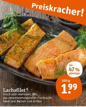 tegut Lachsfilet 100g Angebot