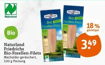 tegut Naturland Friedrichs Bio Forellen Filets 100g Angebot