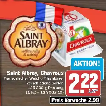 AEZ Saint Albray, Chavroux Französischer Weich/Frischkäse 125-200 g Packung Angebot