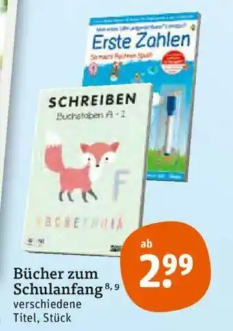 tegut Bücher zum Schulanfang Angebot