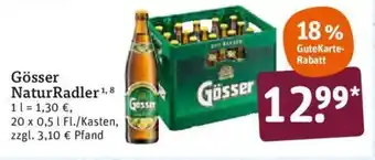 tegut Gösser Natur Radler 20x0,5L Angebot