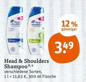 tegut Head & Shoulders Shampoo 300ml Angebot