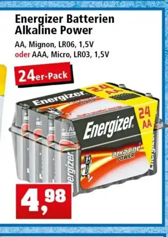 Thomas Philipps Energizer Batterien Alkaline Power Angebot