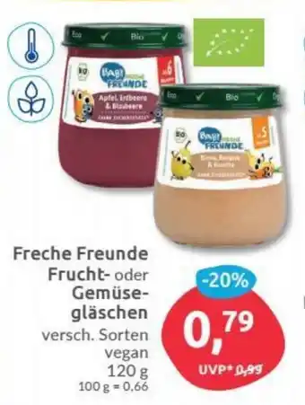 Budni Freche Freunde Frucht oder Gemüsegläschen 120g Angebot