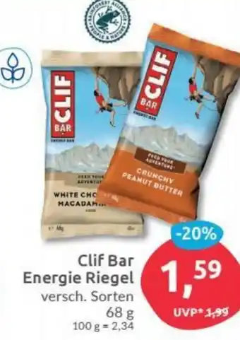 Budni Clif Bar Energie Riegel 68g Angebot