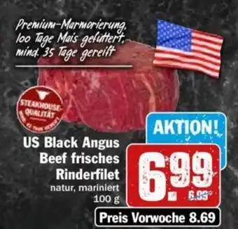 Hit US Black Angus Beef frisches Rinderfilet 100g Angebot