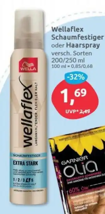 Budni Wellaflex Schaumfestiger oder Haarspray 200/250ml Angebot