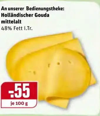 REWE Holländischer Gouda mittelalt 100 g Angebot