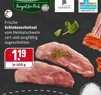 REWE Frische Schinkenschnitzel 100g Angebot