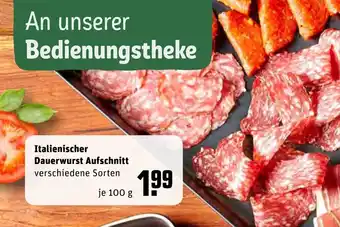 REWE Italienischer Dauerwurst Aufschnitt 100g Angebot