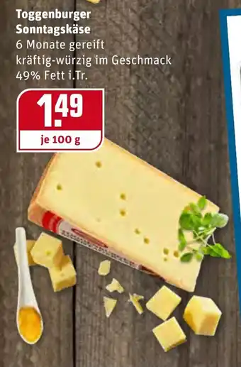 REWE Toggenburger Sonntagskäse 100g Angebot