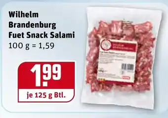 REWE Wilhelm Brandenburg Fuet Snack Salami 125g Angebot