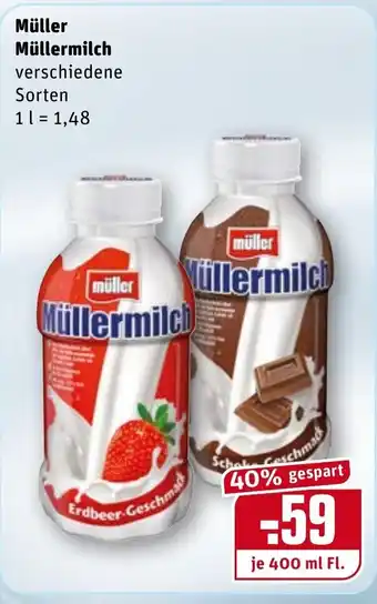 REWE Müller Müllermilch 400ml Angebot