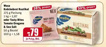 REWE Wasa Knäckebrot Rustikal 275g oder Tasty Bites Tomate Oregano & Sea Salt Angebot