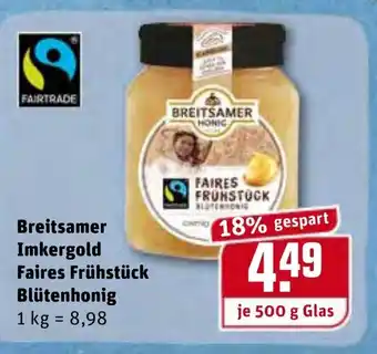 REWE Breitsamer Imkergold Faires Frühstück Blütenhonig 500g Angebot