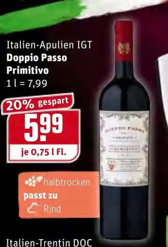 REWE Doppio Passo Primitivo 0,75L Angebot