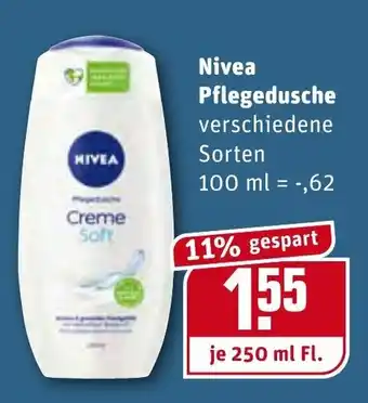 REWE Nivea Pflegedusche 250ml Angebot