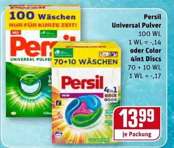 REWE Persil Universal Pulver oder Color 4in1 Disc Angebot