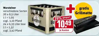 REWE Warsteiner 24x0,33L/20x0,5L Angebot