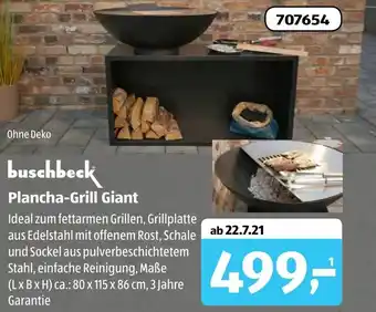 Aldi Süd Buschbeck Plancha Grill Giant Angebot