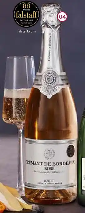 Aldi Nord Marquis De Beaucel Crémant de Bordeaux AC Rosé brut 0,75 L Flasche Angebot