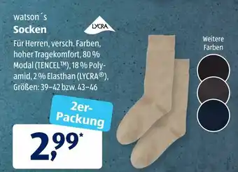 Aldi Süd Watson's Socken Angebot