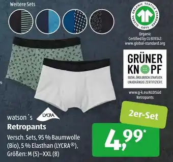 Aldi Süd Watson's Retropants Angebot