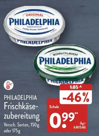 Aldi Nord Philadelphia Frischkäsezubereitung 150 g oder 175 g Angebot