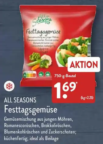 Aldi Nord All Seasons Festtagsgemüse 750 g Beutel Angebot