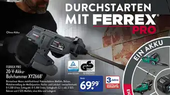 Aldi Nord Ferrex Pro 20 V Akku Bohrhammer XYZ668 Angebot